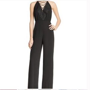 WAYF Black‎ Lace Up Jumpsuit